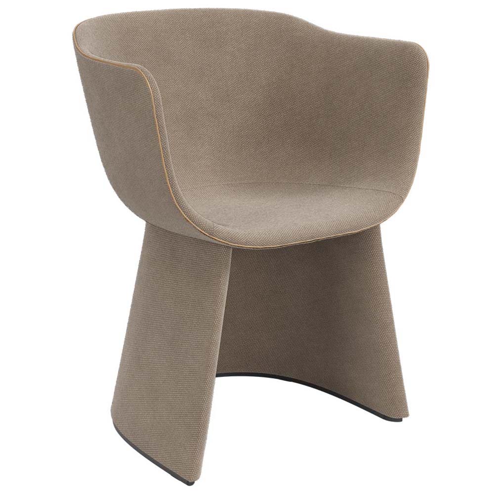Monolit Dining Chair With Leather Piping
