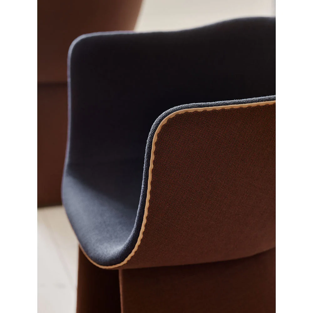 Monolit Dining Chair With Leather Piping - Vidar 182, Sunniva 363 - Image 2