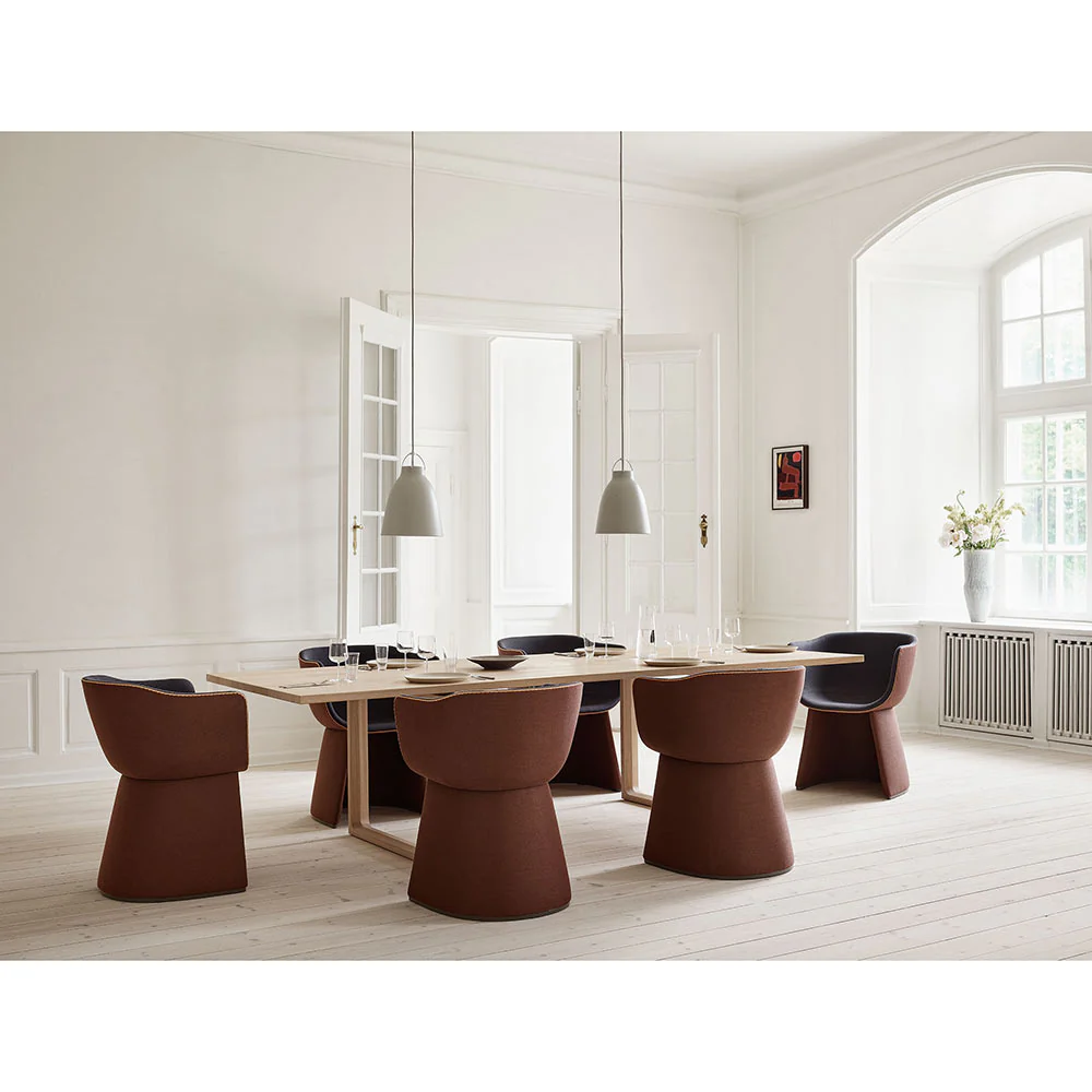 Monolit Dining Chair With Leather Piping - Vidar 182, Sunniva 363 - Image 5