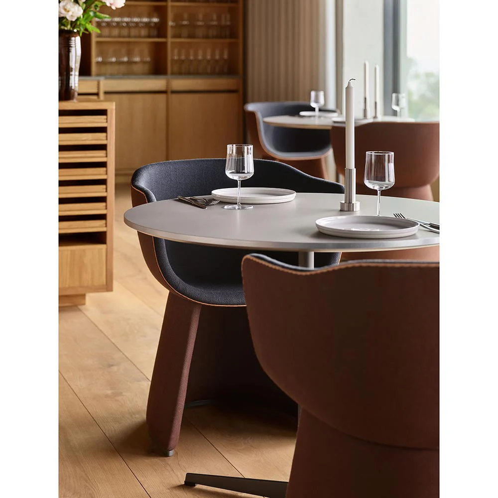 Monolit Dining Chair With Leather Piping - Vidar 182, Sunniva 363 - Image 6