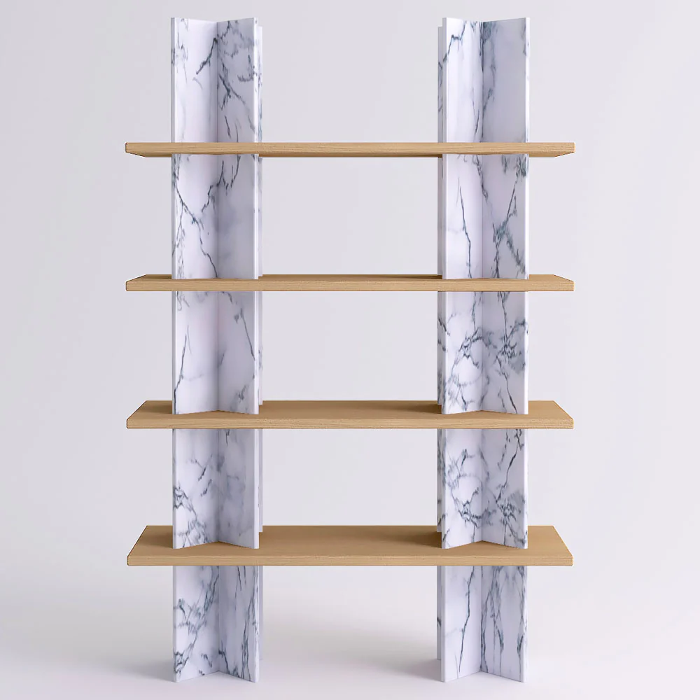 Monument Shelving System 51"W x 78"H - Marble - Image 5