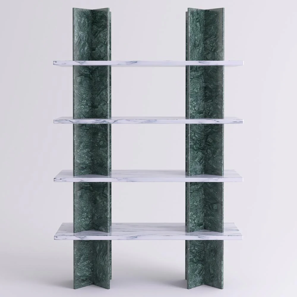 Monument Shelving System 51"W x 78"H - Marble - Image 6