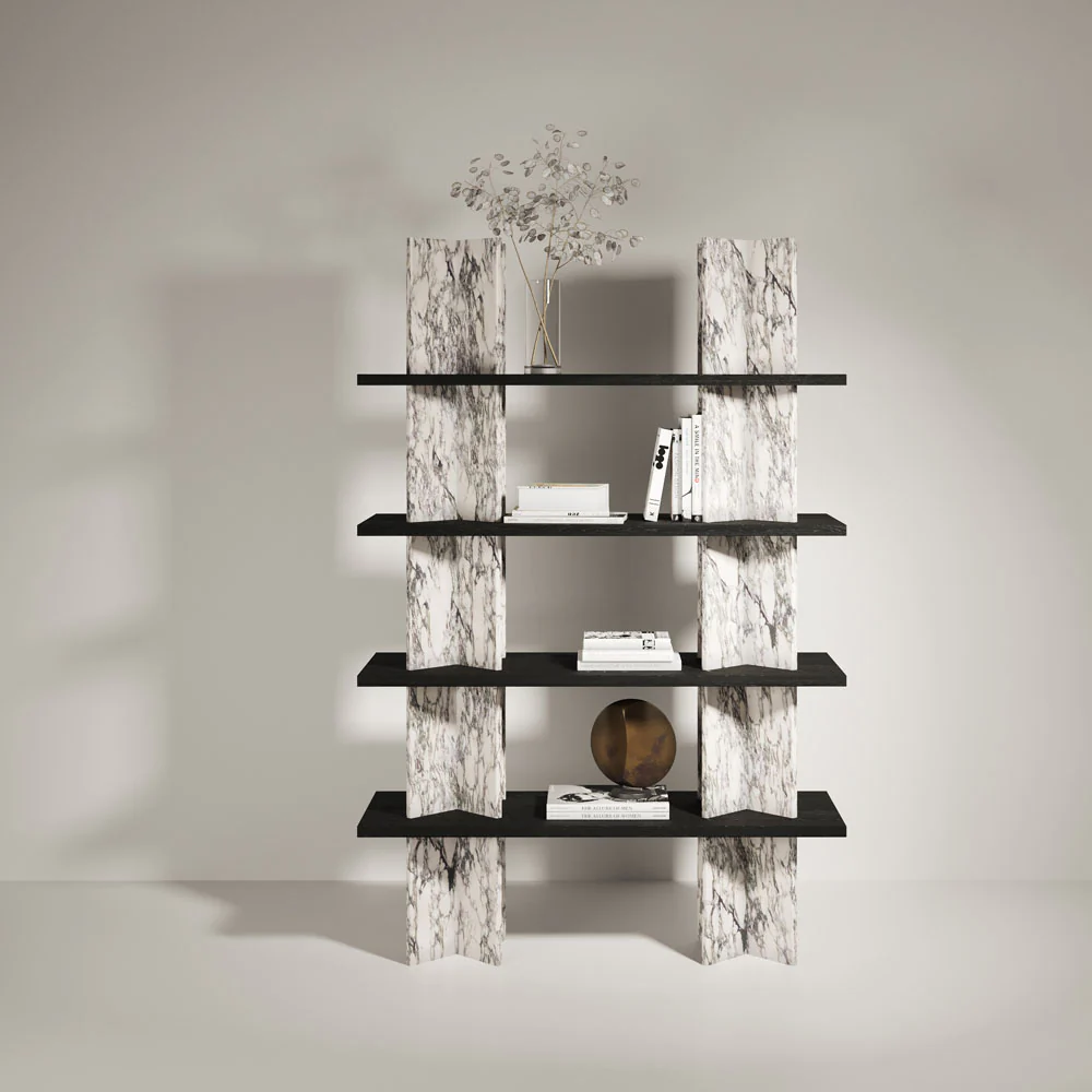 Monument Shelving System 51"W x 78"H - Marble - Image 8