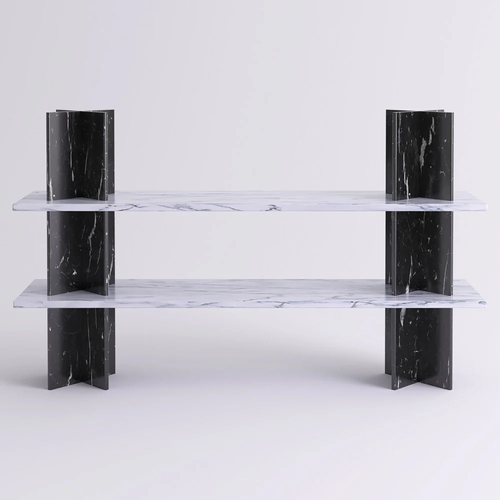 Monument Shelving System 77"W x 46"H - Marble - Image 2