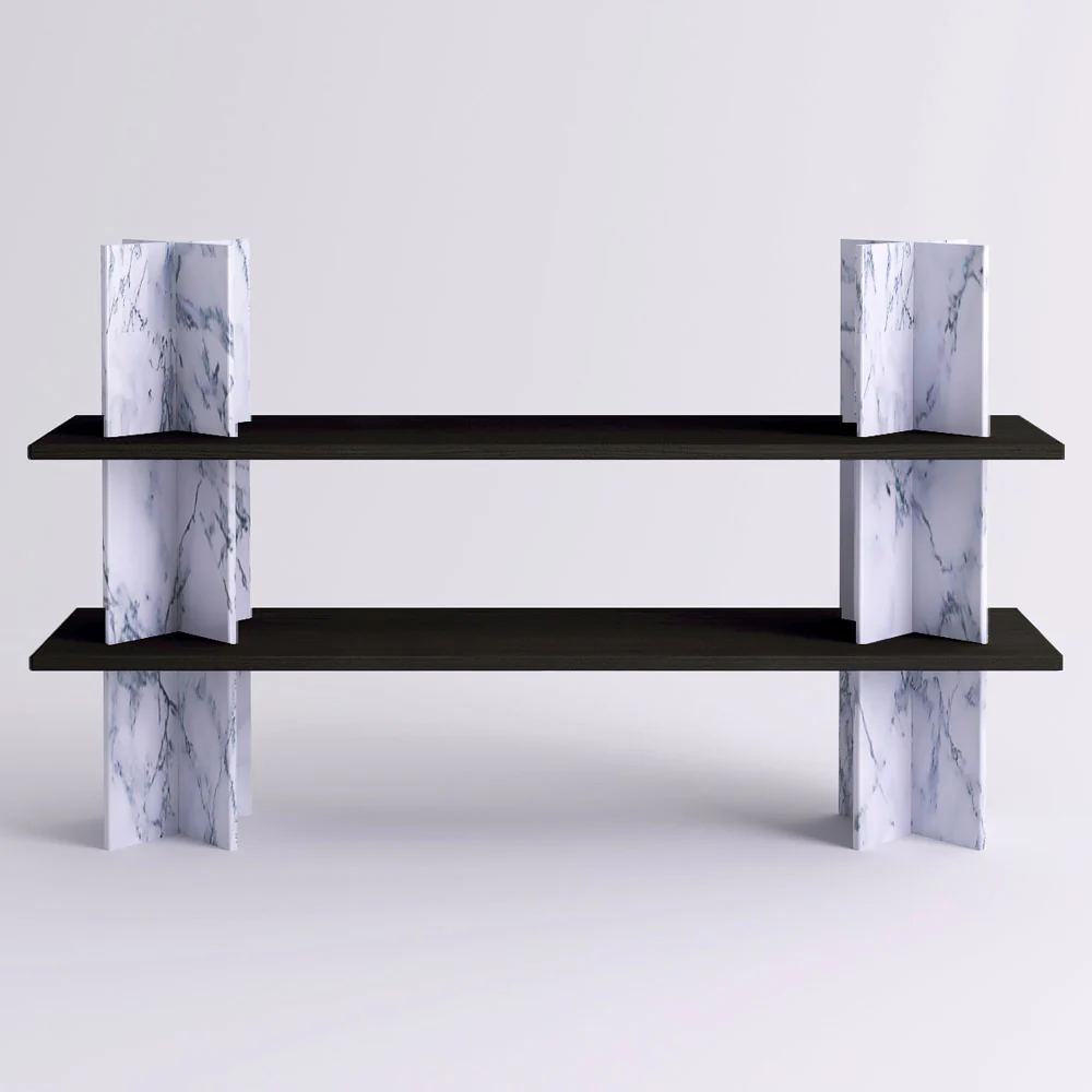 Monument Shelving System 77"W x 46"H - Marble - Image 5