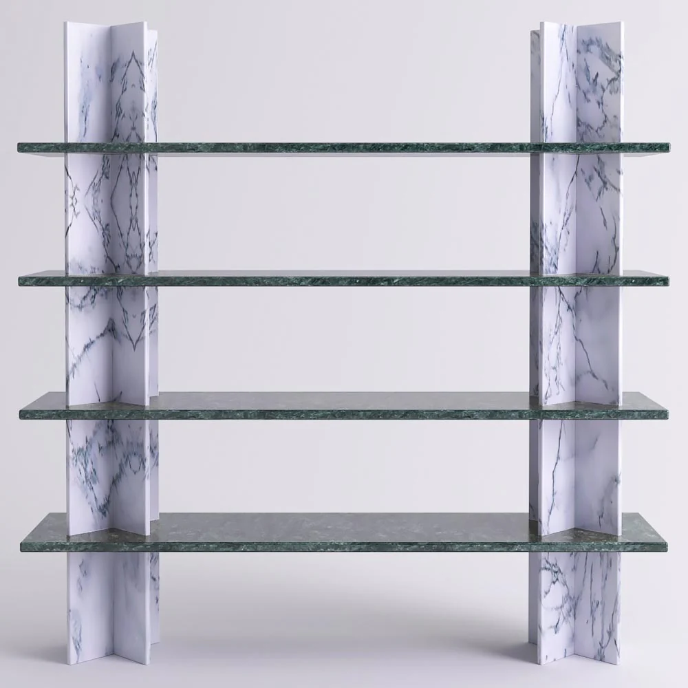 Monument Shelving System 77"W x 78"H - Marble - Image 2