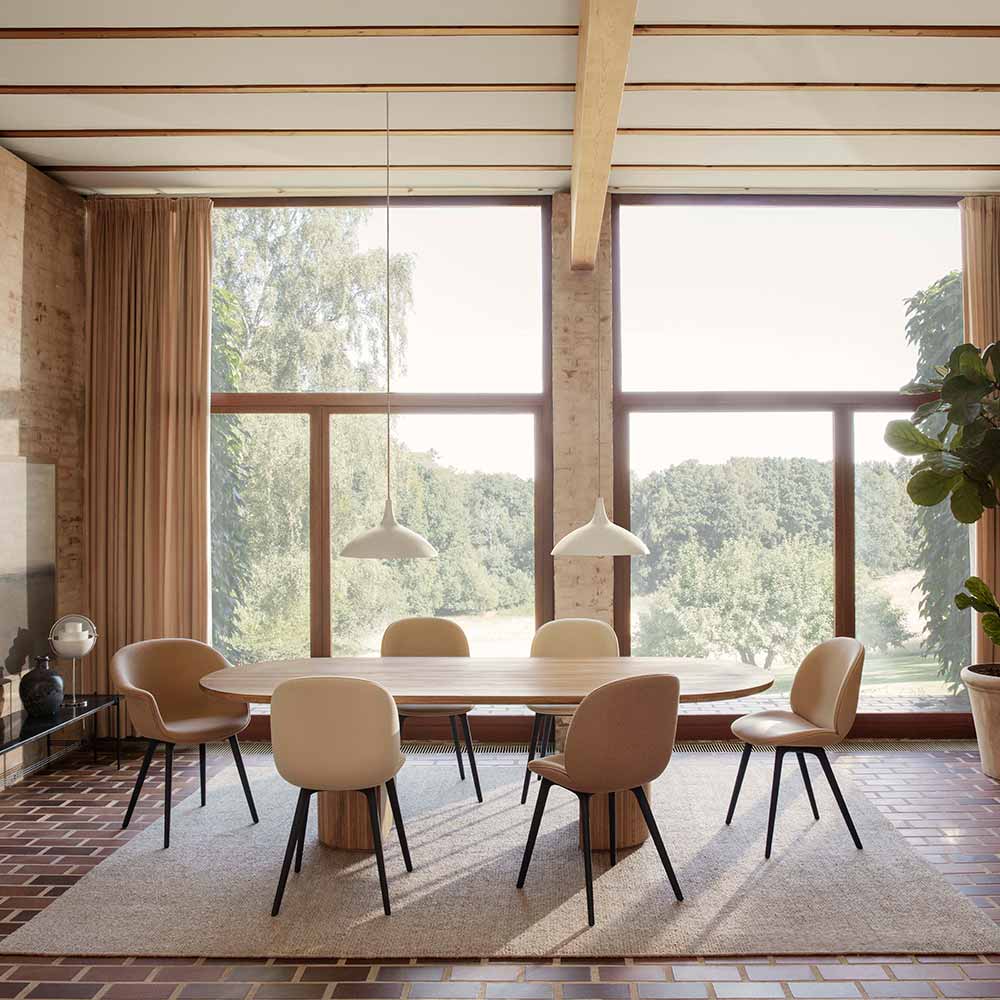 Moon Elliptical Dining Table - Solid Oak - Image 2
