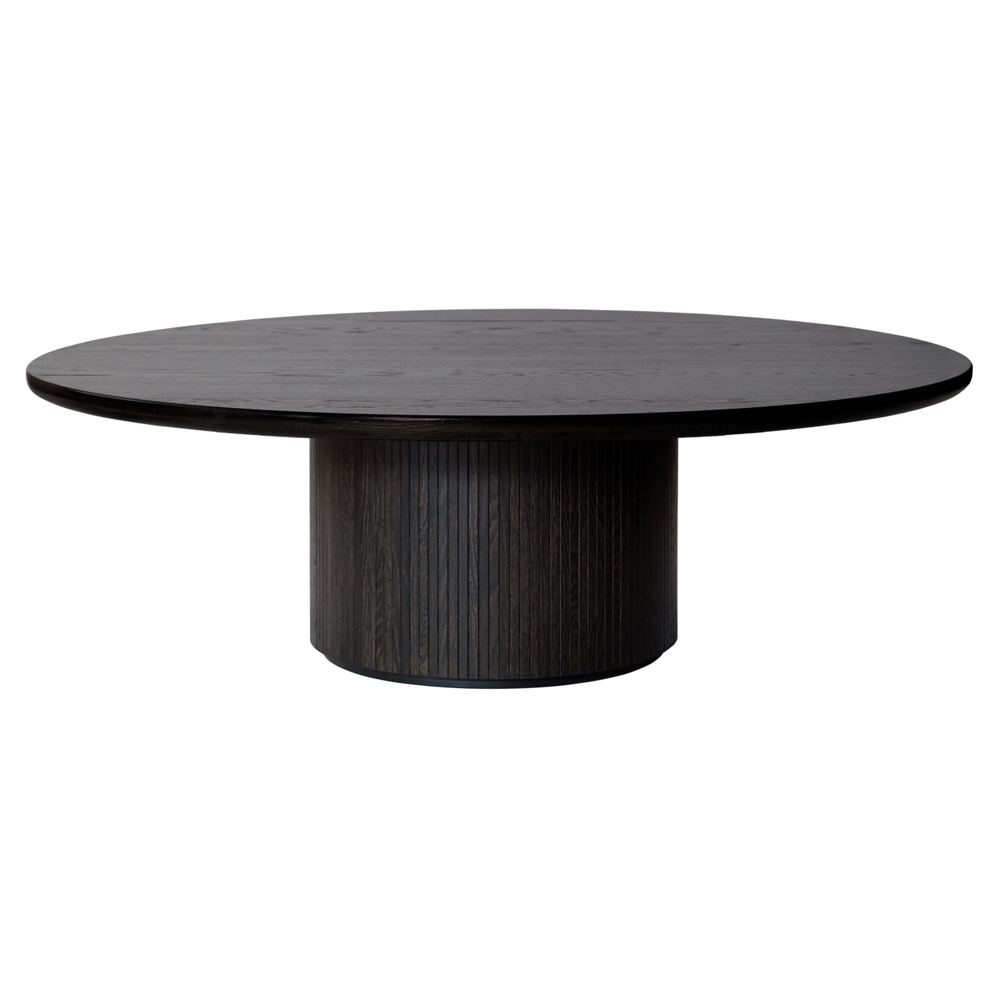 Moon Round Coffee Table - Brown/Black Stained Veneer - Image 2