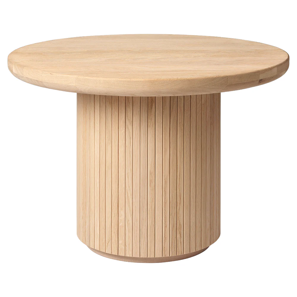 Moon Round Coffee Table - Solid Oak Soap Treated - Image 3