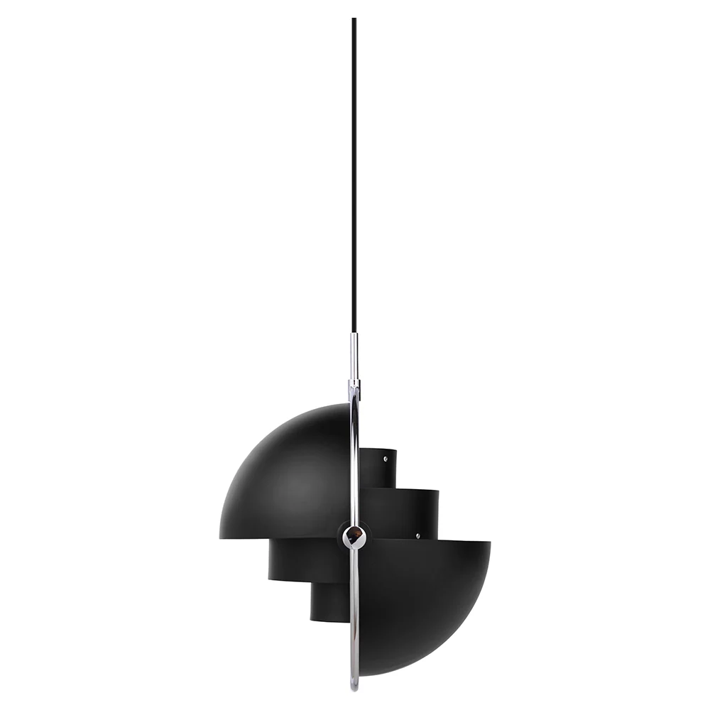 Multi-Lite Pendant - Black, Chrome - Image 3