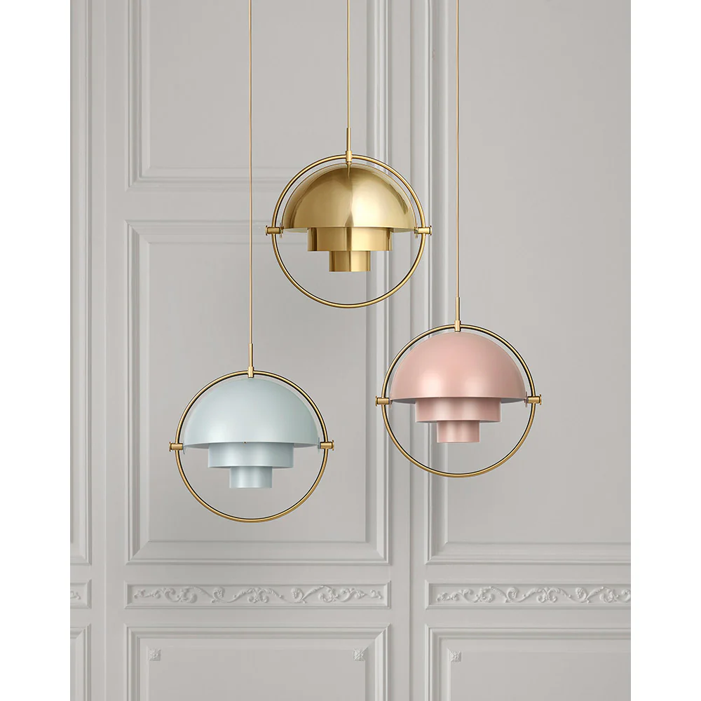 Multi-Lite Pendant - Sea Gray Semi Matte, Brass - Image 4
