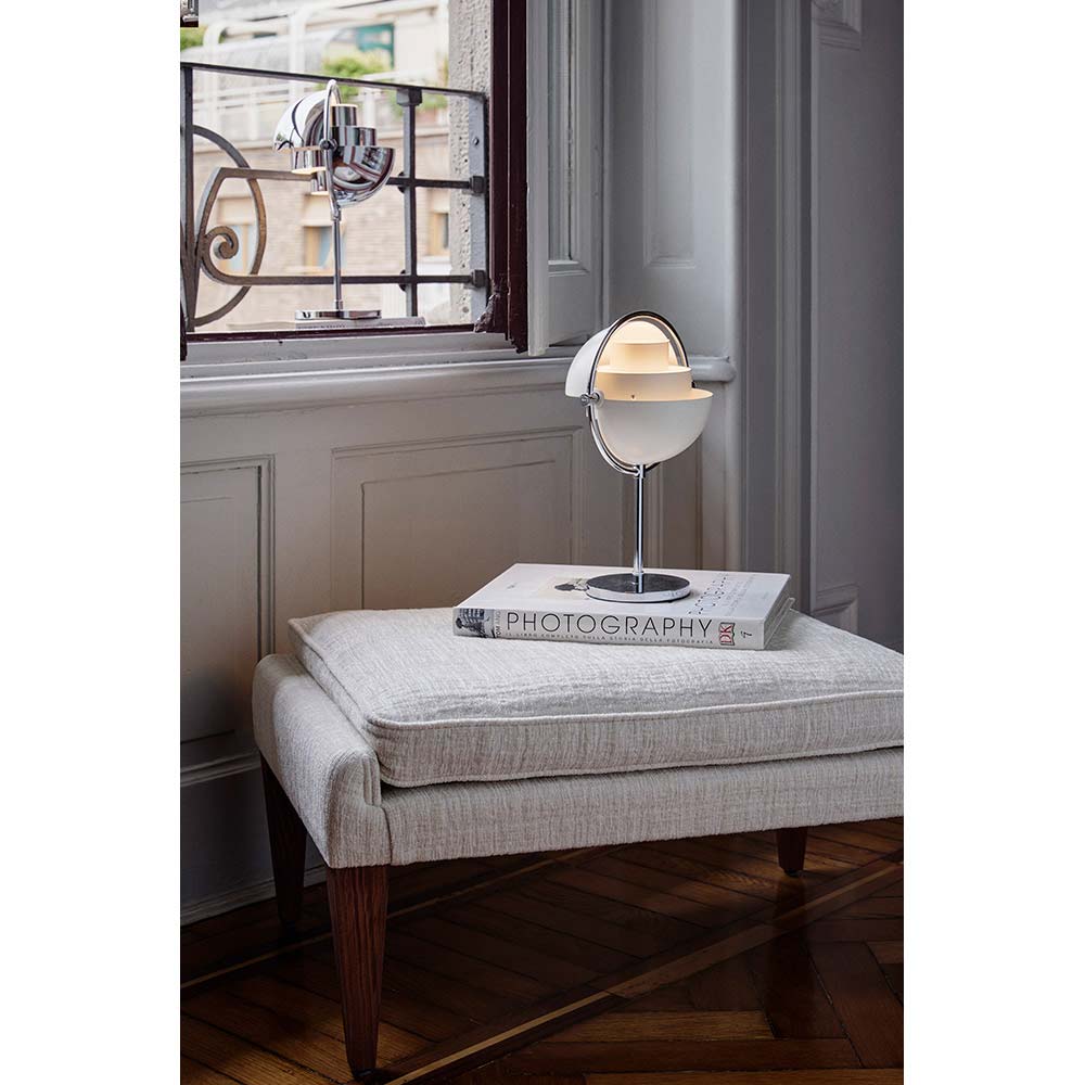 Multi-Lite Portable Table Lamp - White, Chrome - Image 6