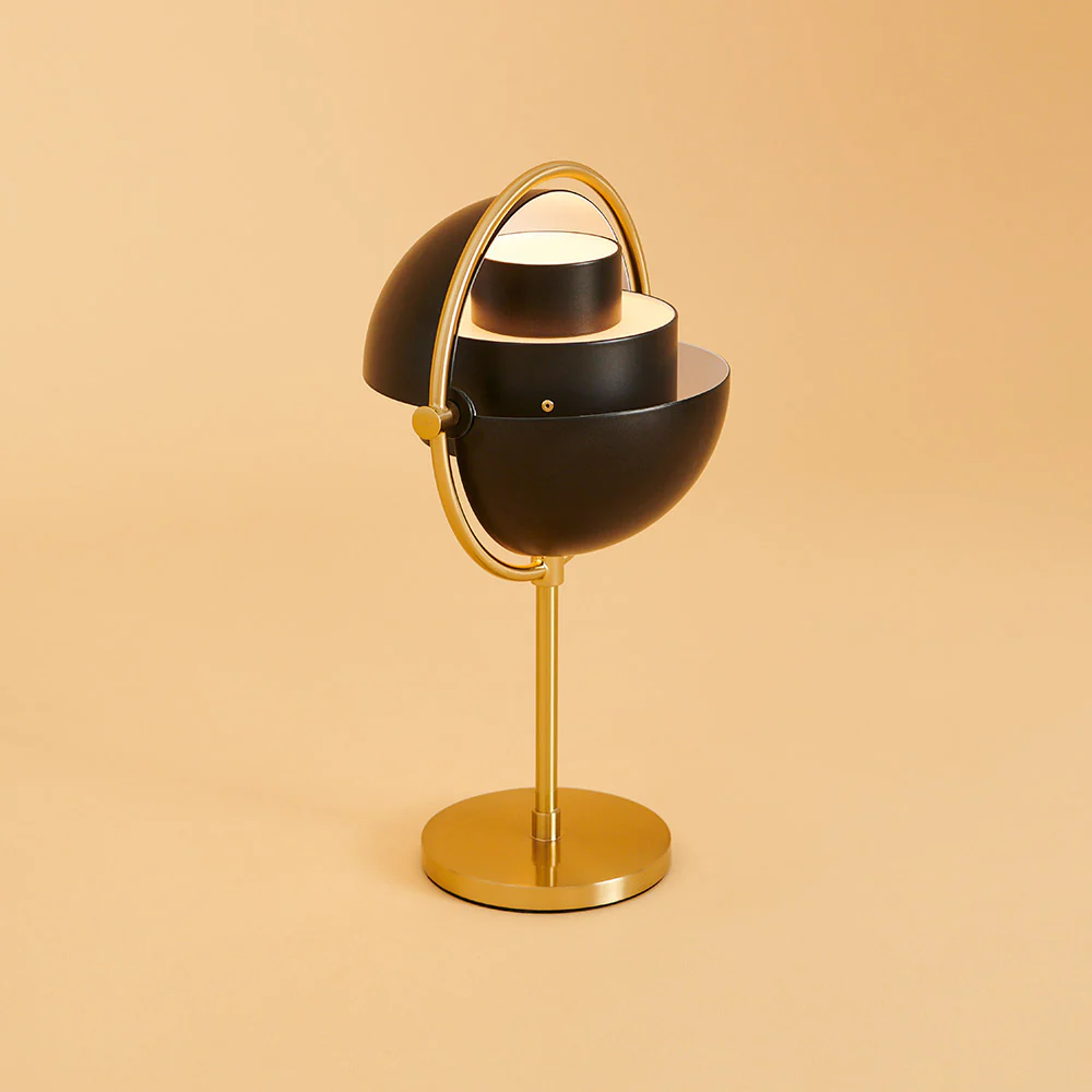 Multi-Lite Portable Table Lamp - Black, Brass - Image 8