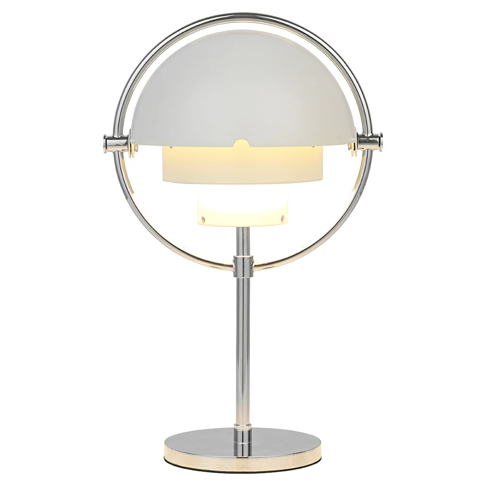 Multi-Lite Portable Table Lamp - White, Chrome - Image 2
