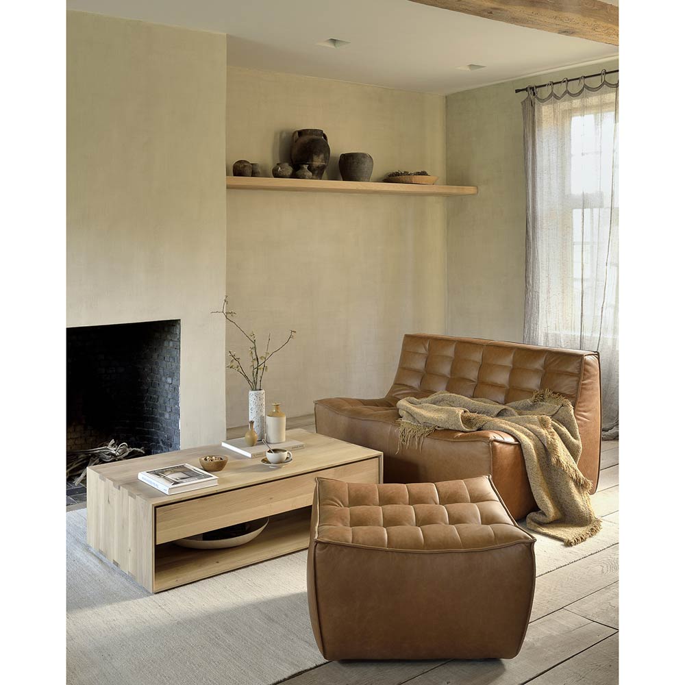 N701 2 Seater Modular Sofa - Old Saddle - Image 6