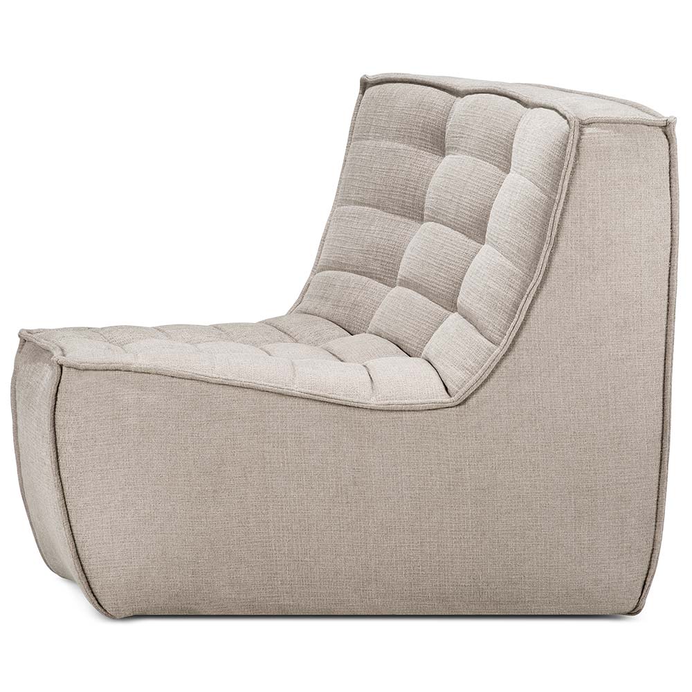 N701 45 Degree Round Corner Modular Sofa - Beige - Image 2