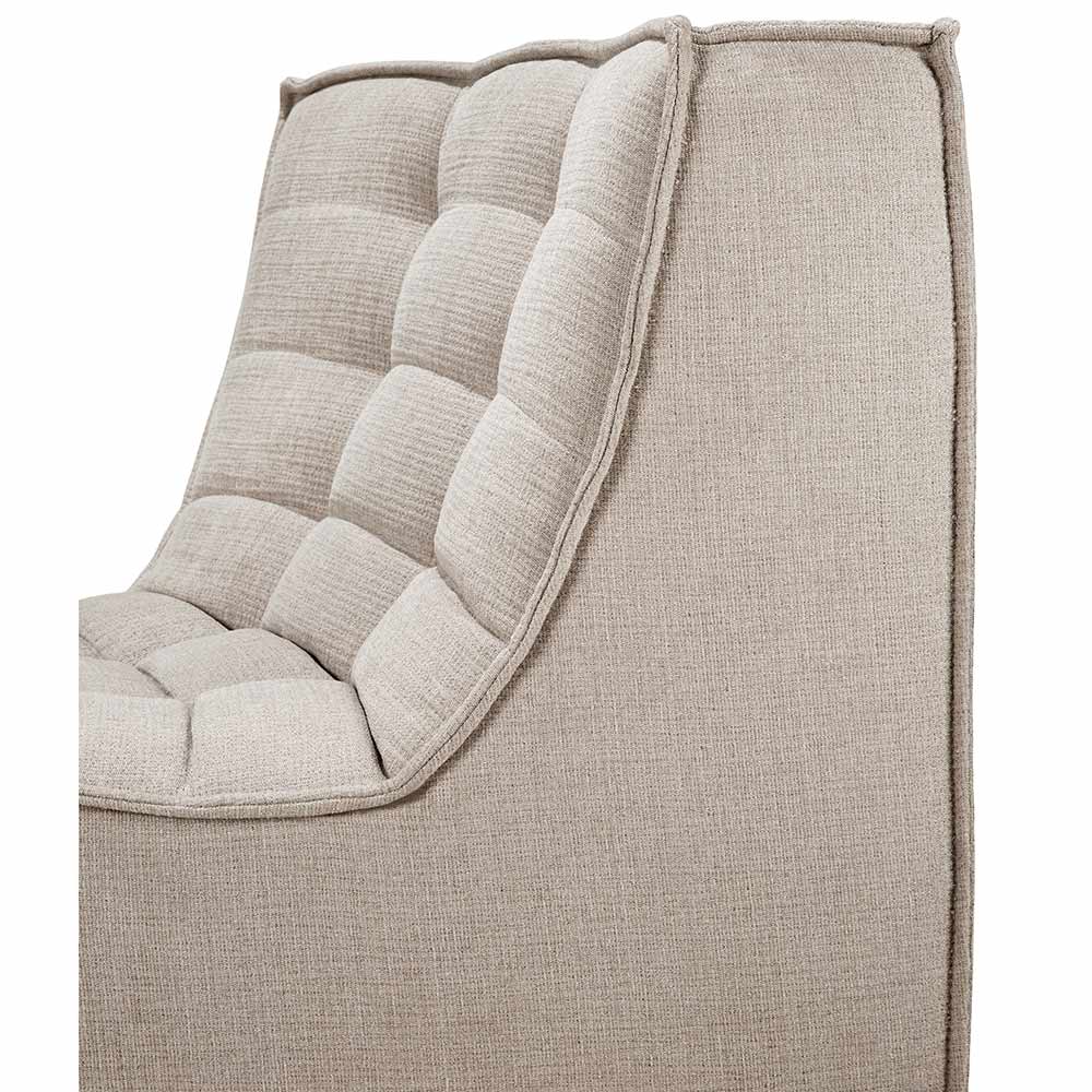 N701 45 Degree Round Corner Modular Sofa - Beige - Image 3
