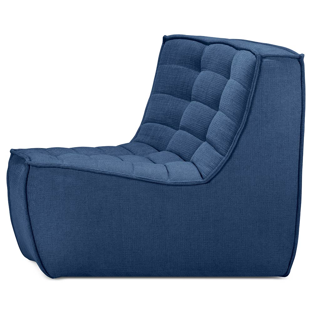 N701 45 Degree Round Corner Modular Sofa - Blue - Image 2