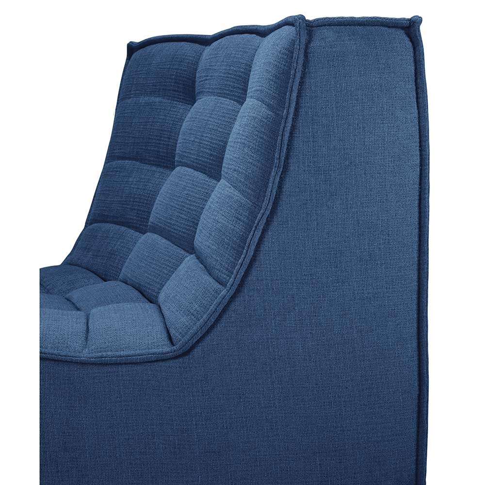 N701 45 Degree Round Corner Modular Sofa - Blue - Image 3