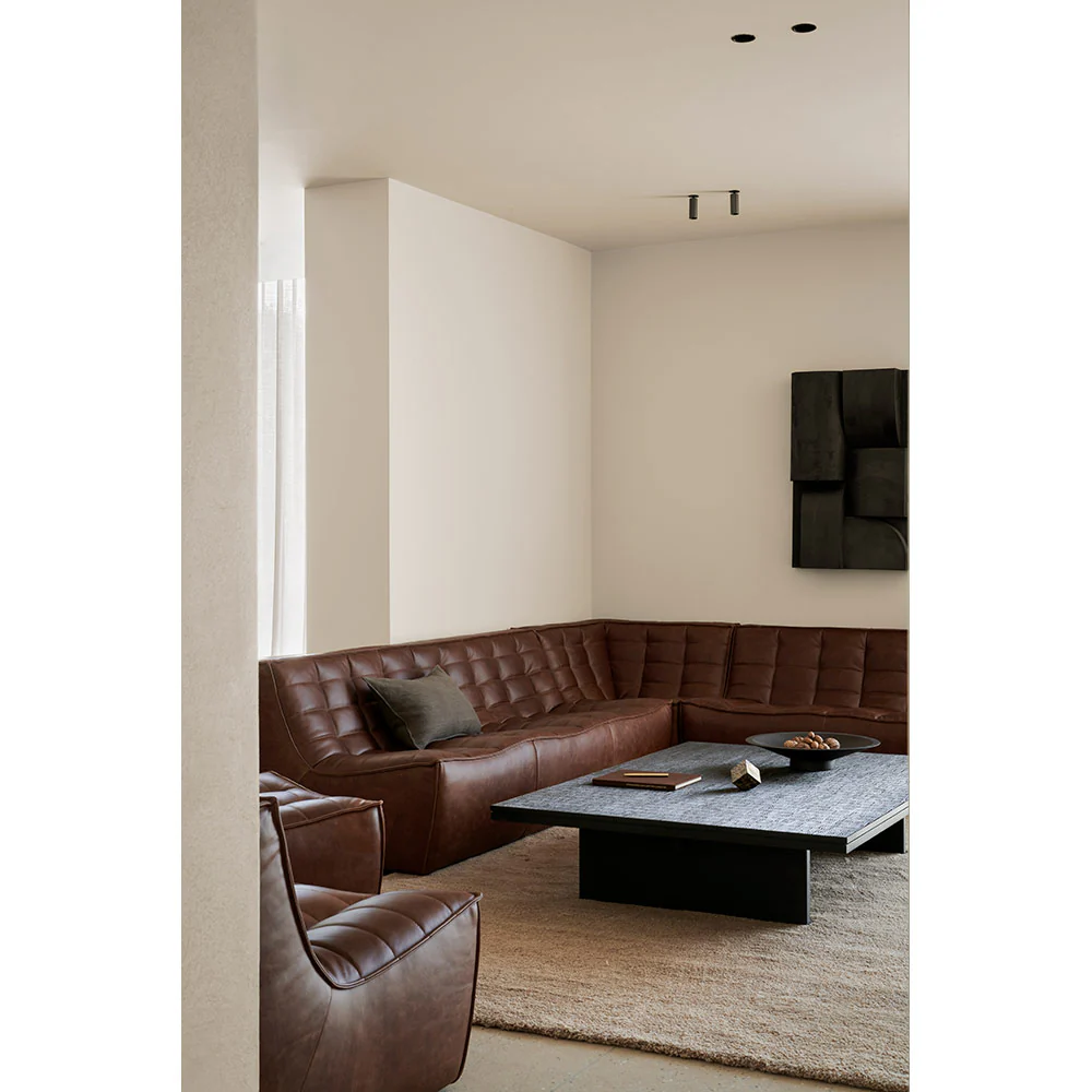 N701 Modular Sofa Set No 8 - Chestnut Leather - Image 3