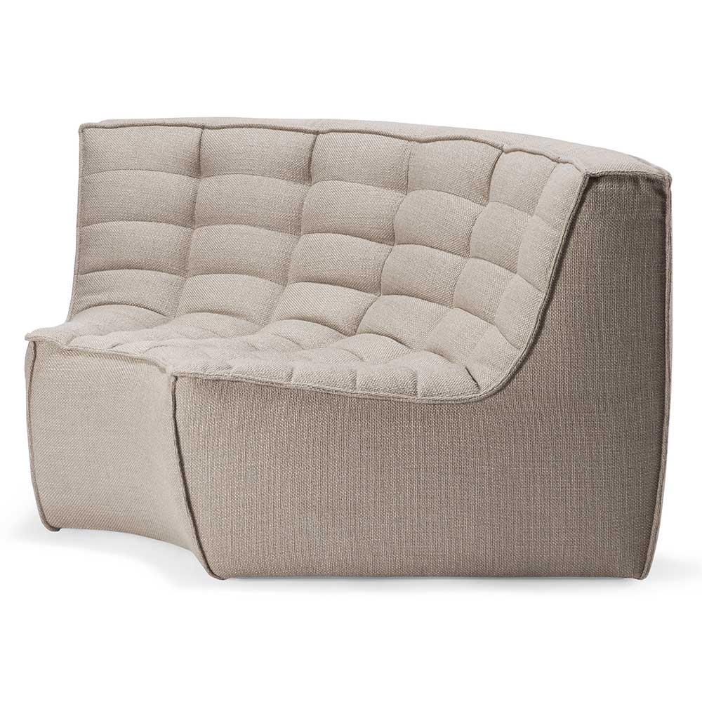N701 Round Corner Modular Sofa - Beige - Image 2