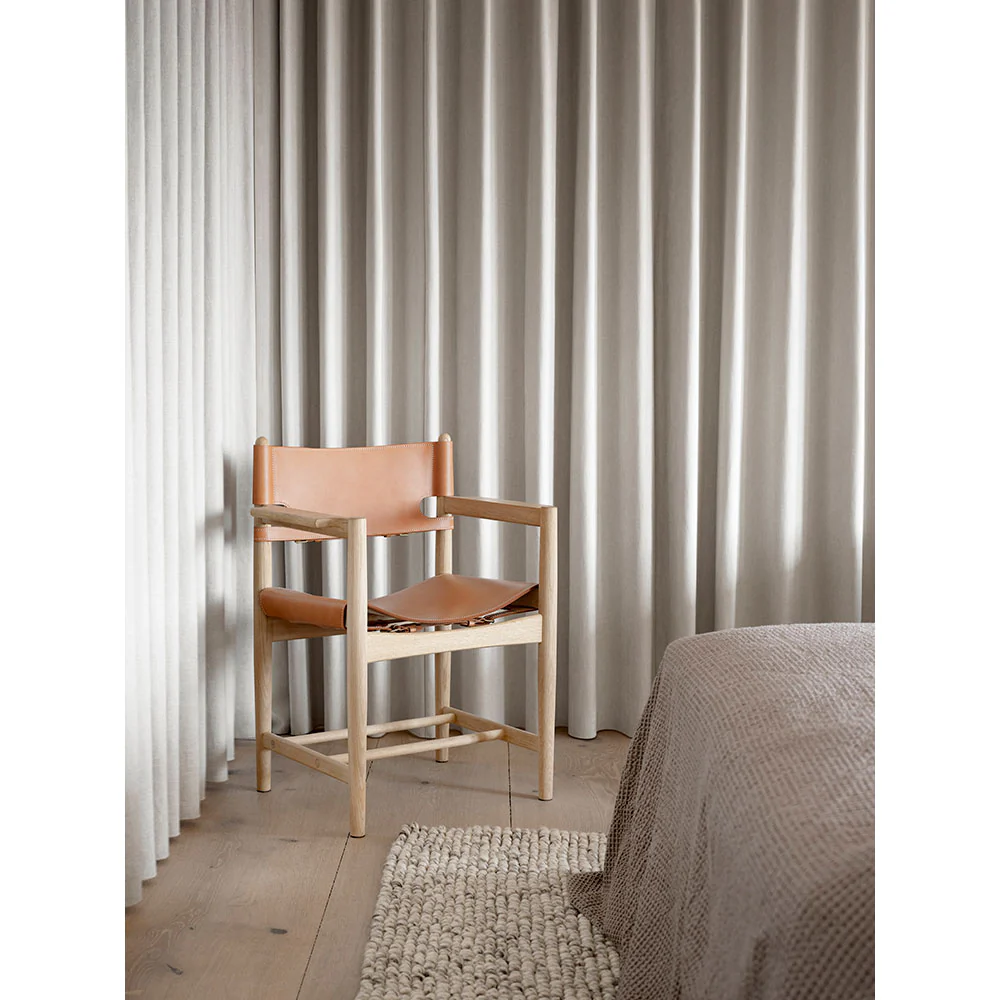 The Spanish Armchair - Natural Saddle Leather, Oak Oiled - Image 3