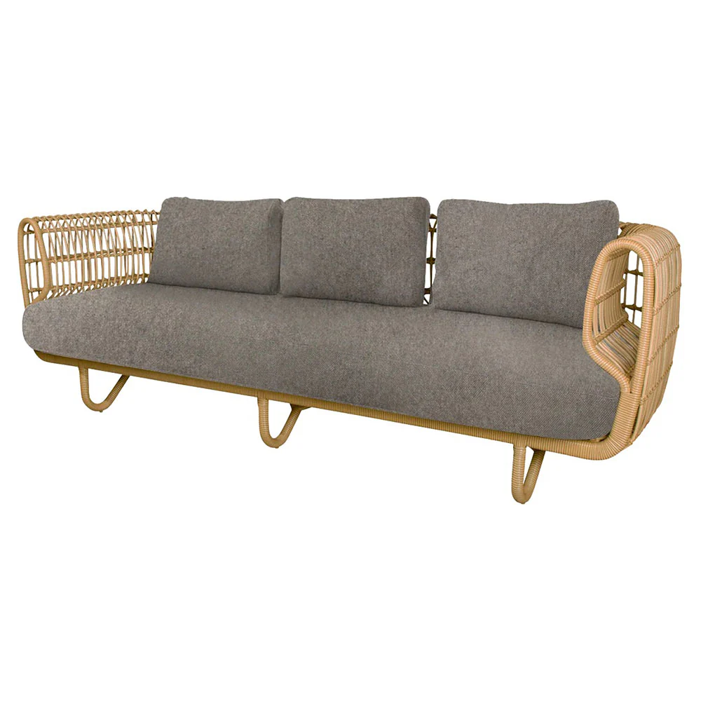 Nest 3 Seater Sofa - Light Brown Zen Cushions