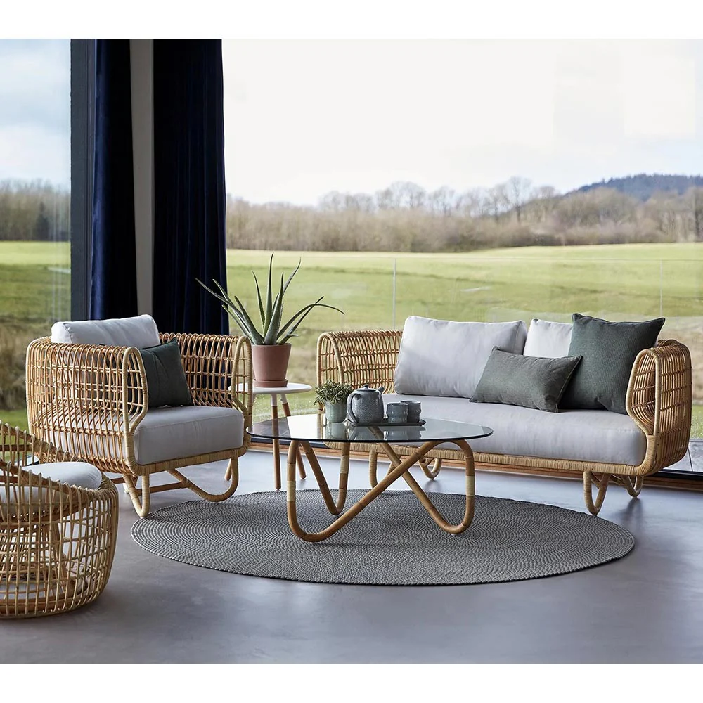 Nest 3 Seater Sofa - Light Brown Zen Cushions - Image 5