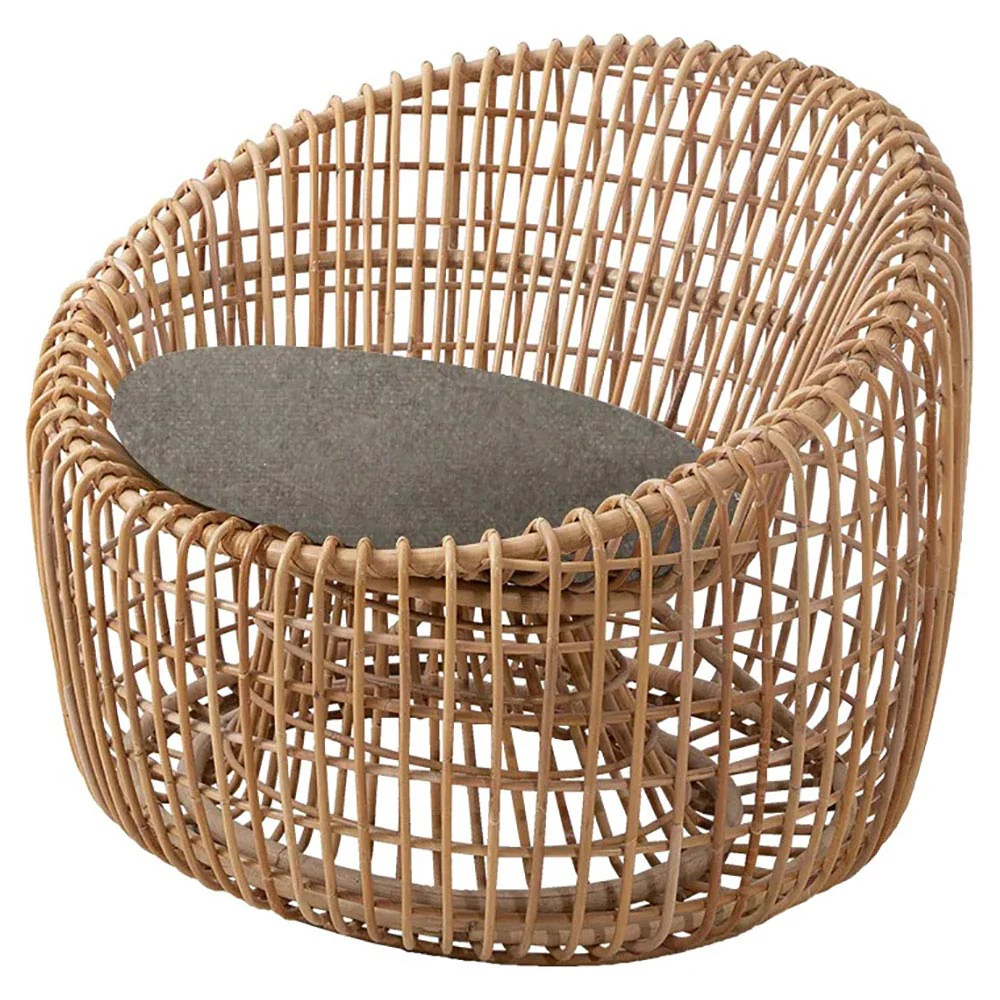 Nest Round Chair - Light Brown Zen Cushions