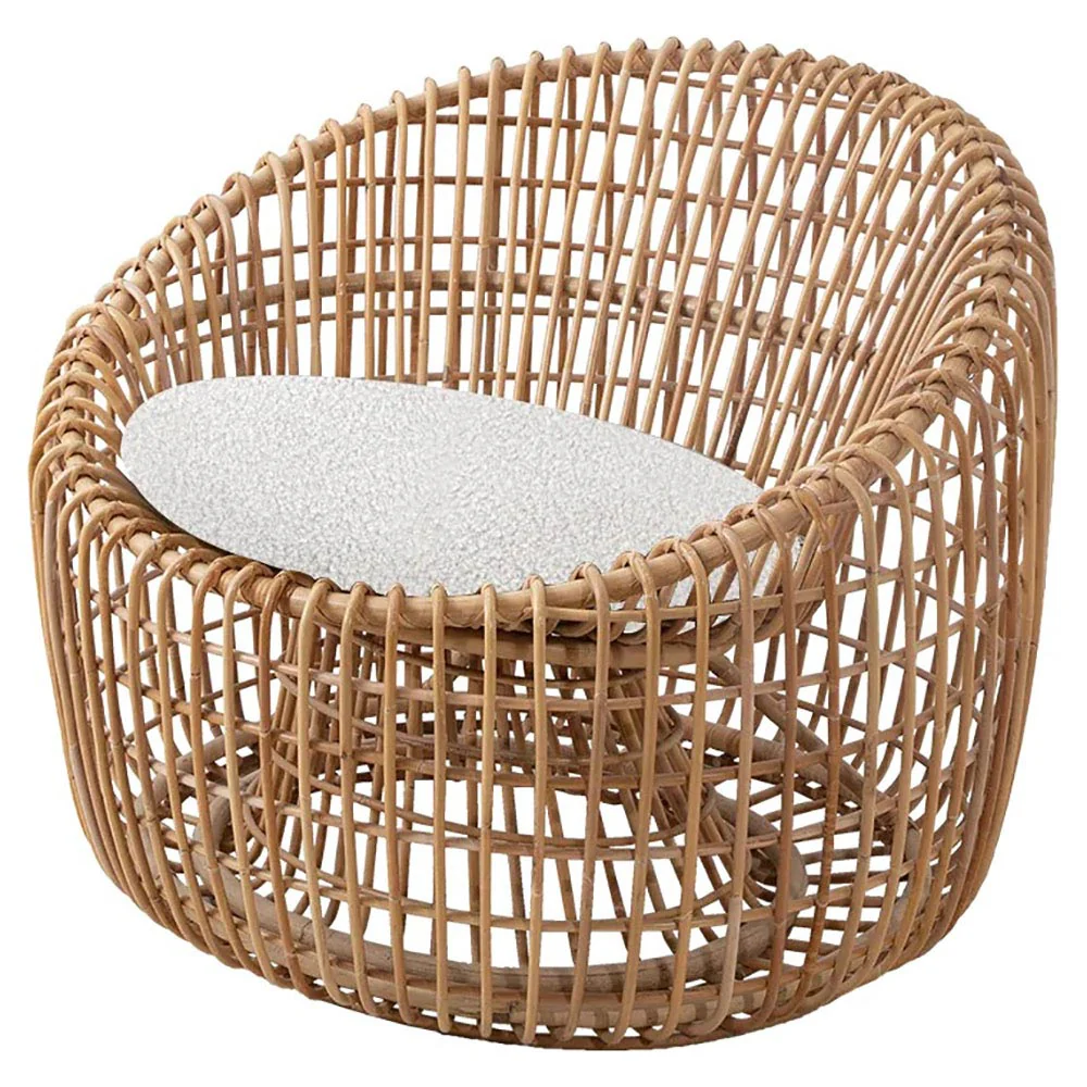 Nest Round Chair - White Cushions
