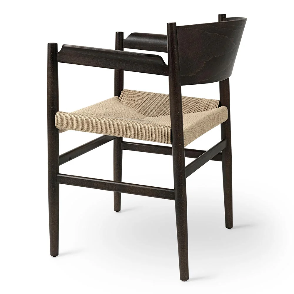 Nestor Armchair - Natural Paper Cord Seat, Sirka Gray Beech - Image 2