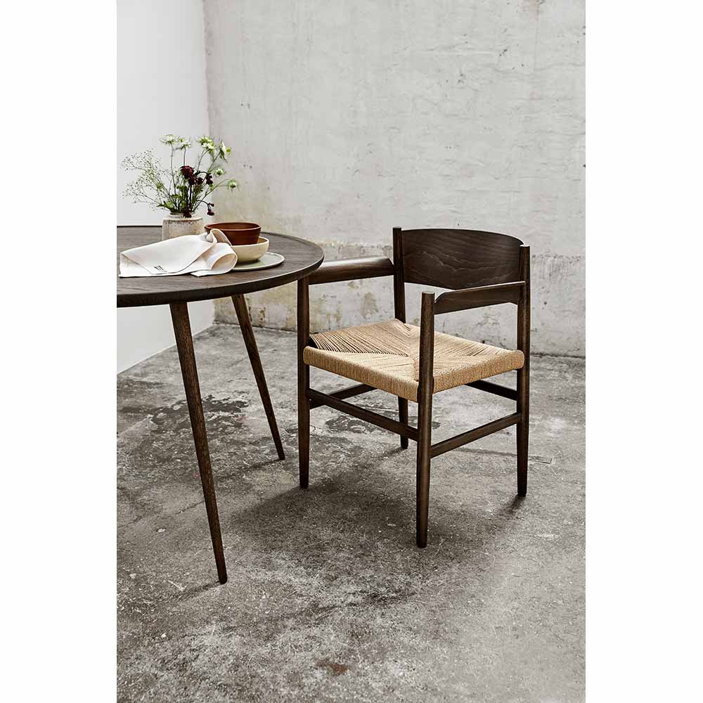 Nestor Armchair - Natural Paper Cord Seat, Sirka Gray Beech - Image 3