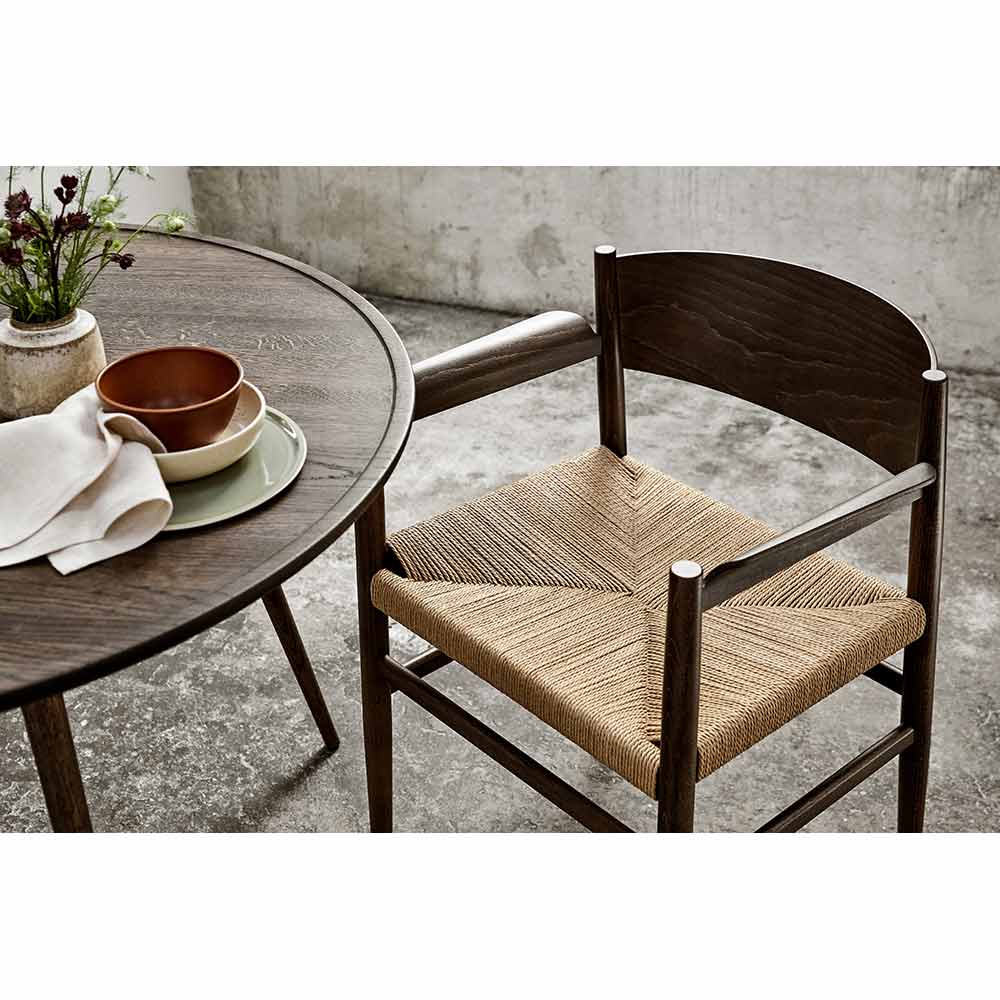 Nestor Armchair - Natural Paper Cord Seat, Sirka Gray Beech - Image 4