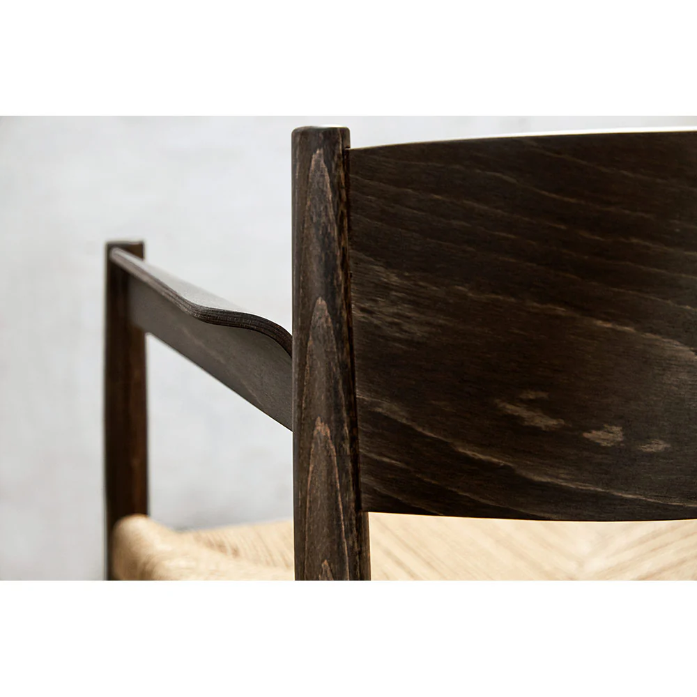 Nestor Armchair - Natural Paper Cord Seat, Sirka Gray Beech - Image 5