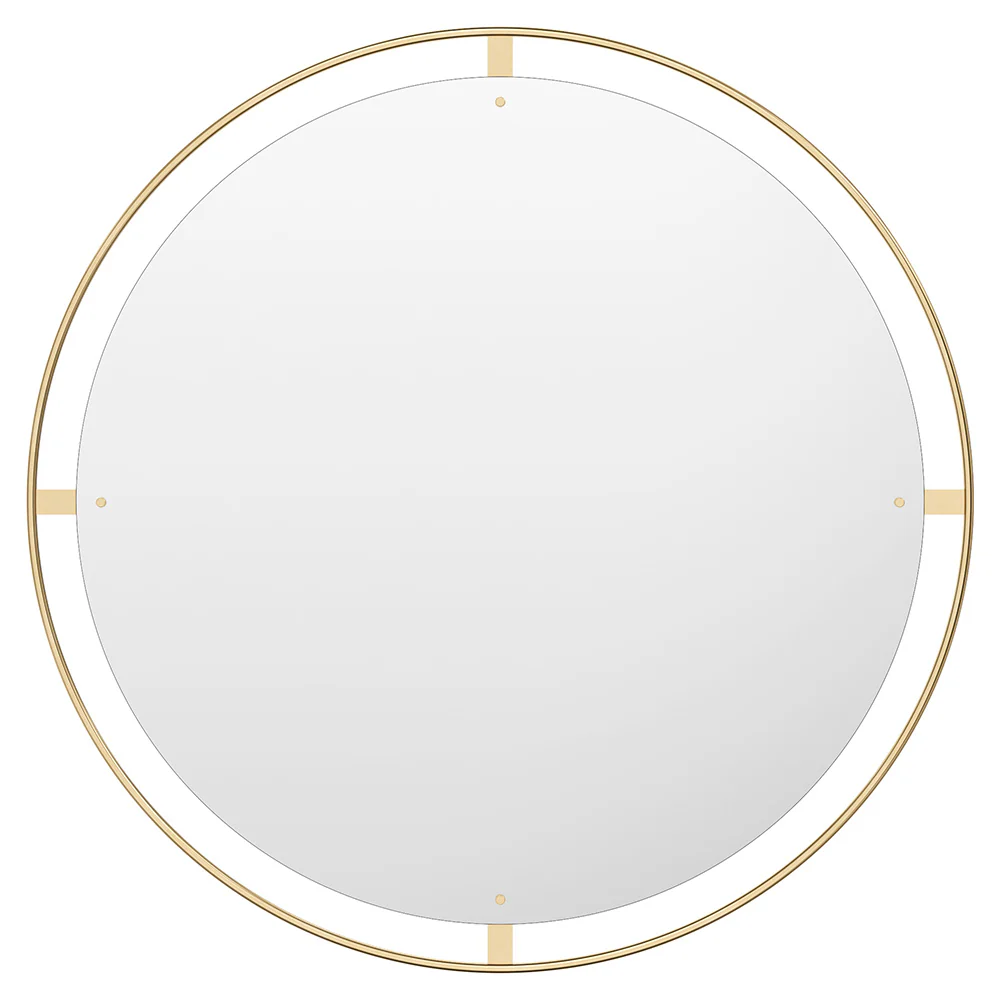 Nimbus Round Mirror - Polished Brass