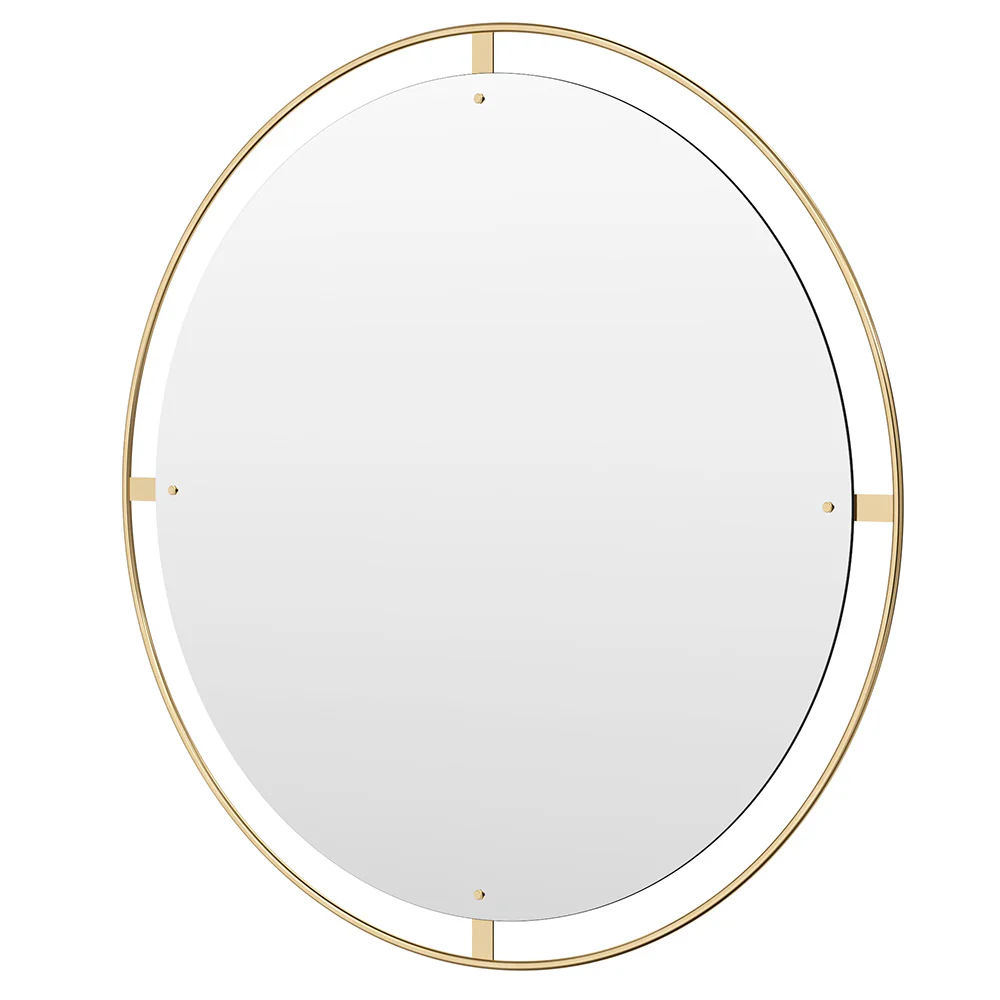 Nimbus Round Mirror - Polished Brass - Image 2