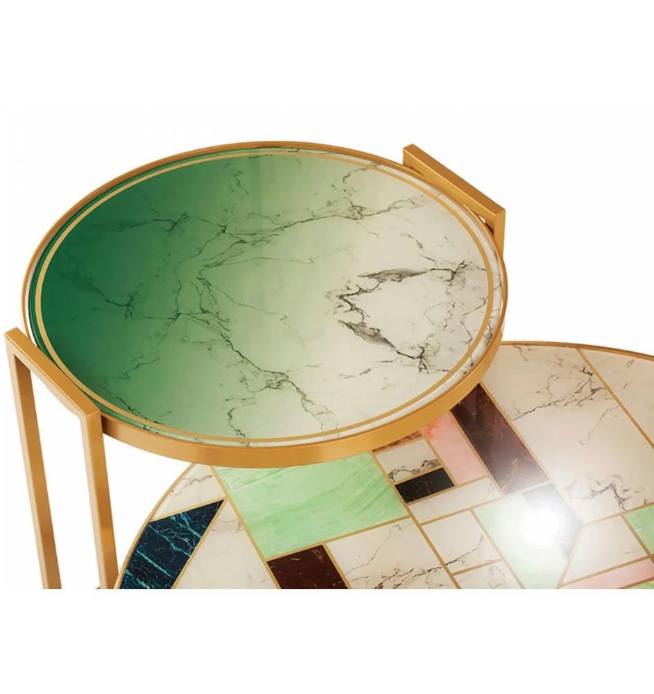 Norman Side Table - Brass, Low - Image 2