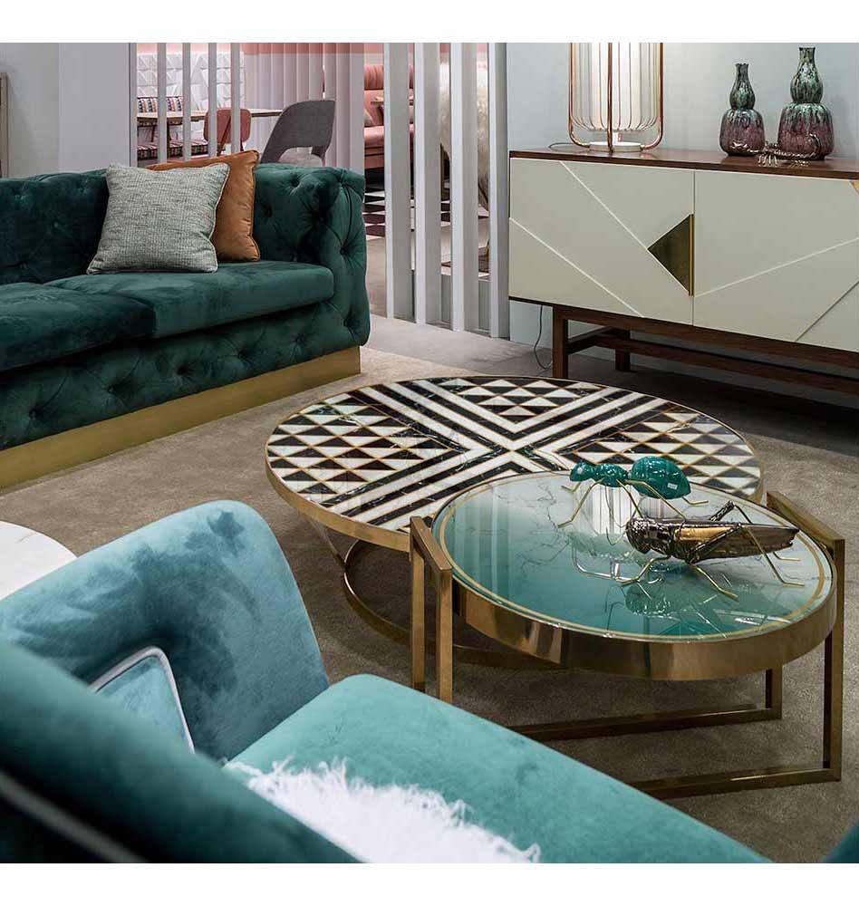 Norman Side Table - Brass, Low - Image 3