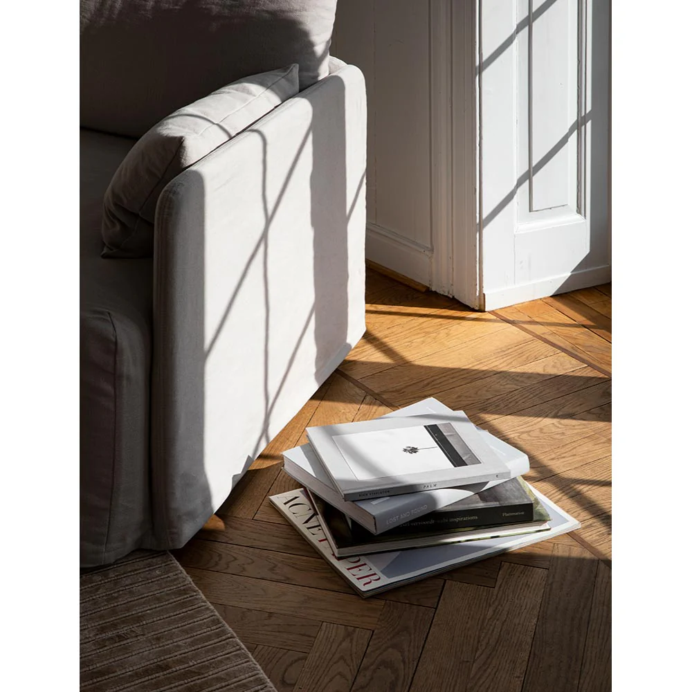 Offset Sofa Loose Cover - 2 Seater, Jasmine - Image 8