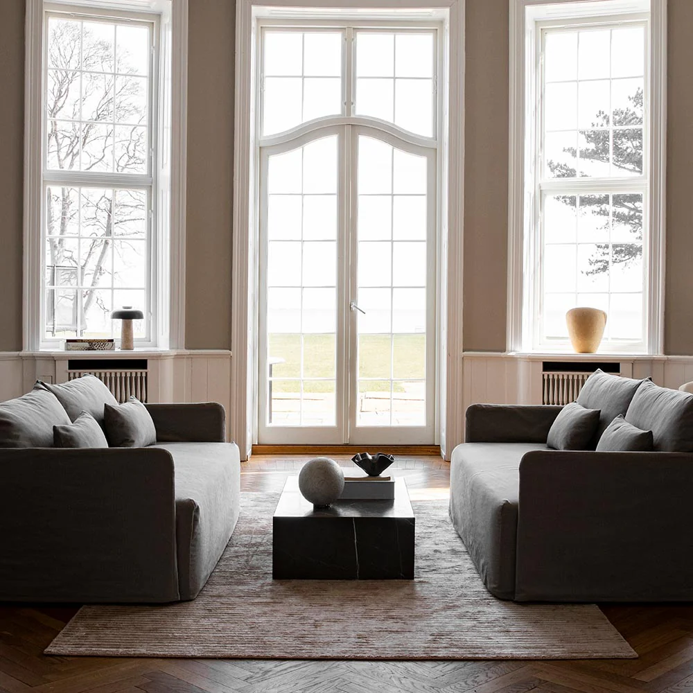 Offset Sofa Loose Cover - 2 Seater, Sand - Image 6