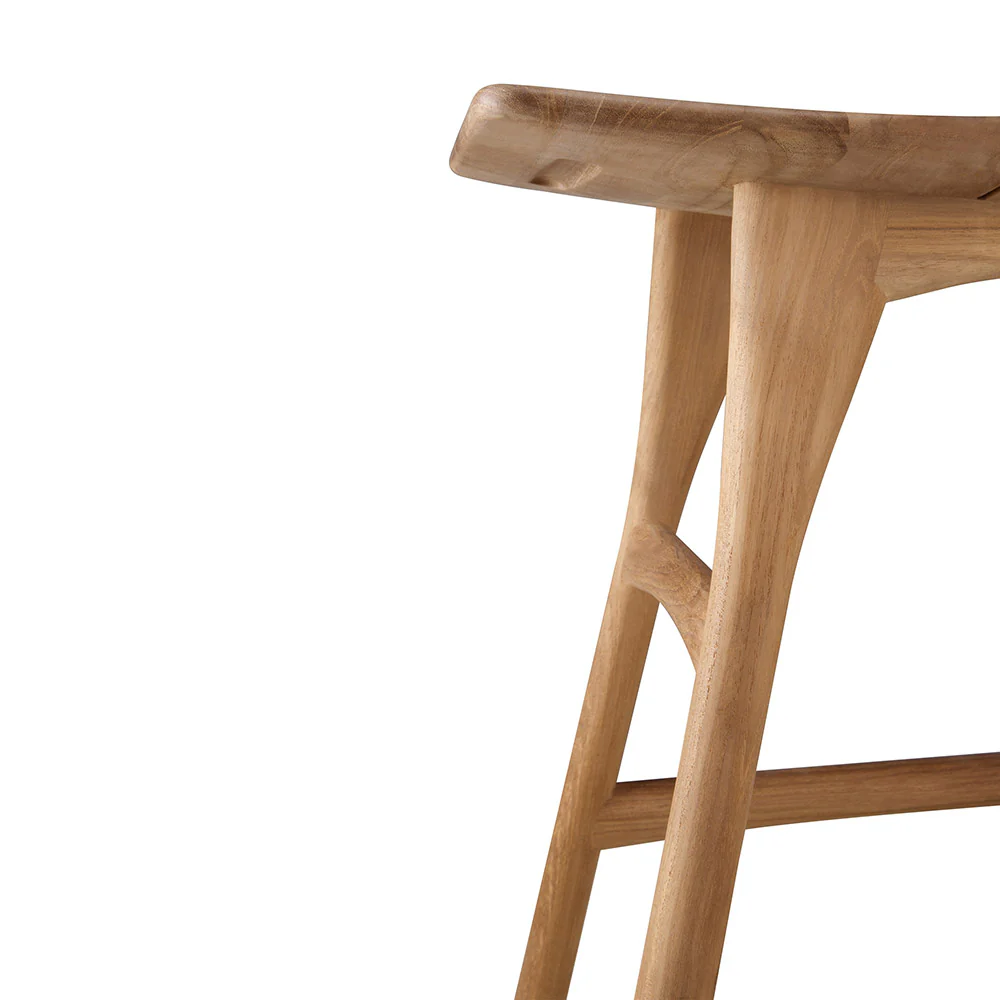 Osso Outdoor Stool - Teak - Image 4