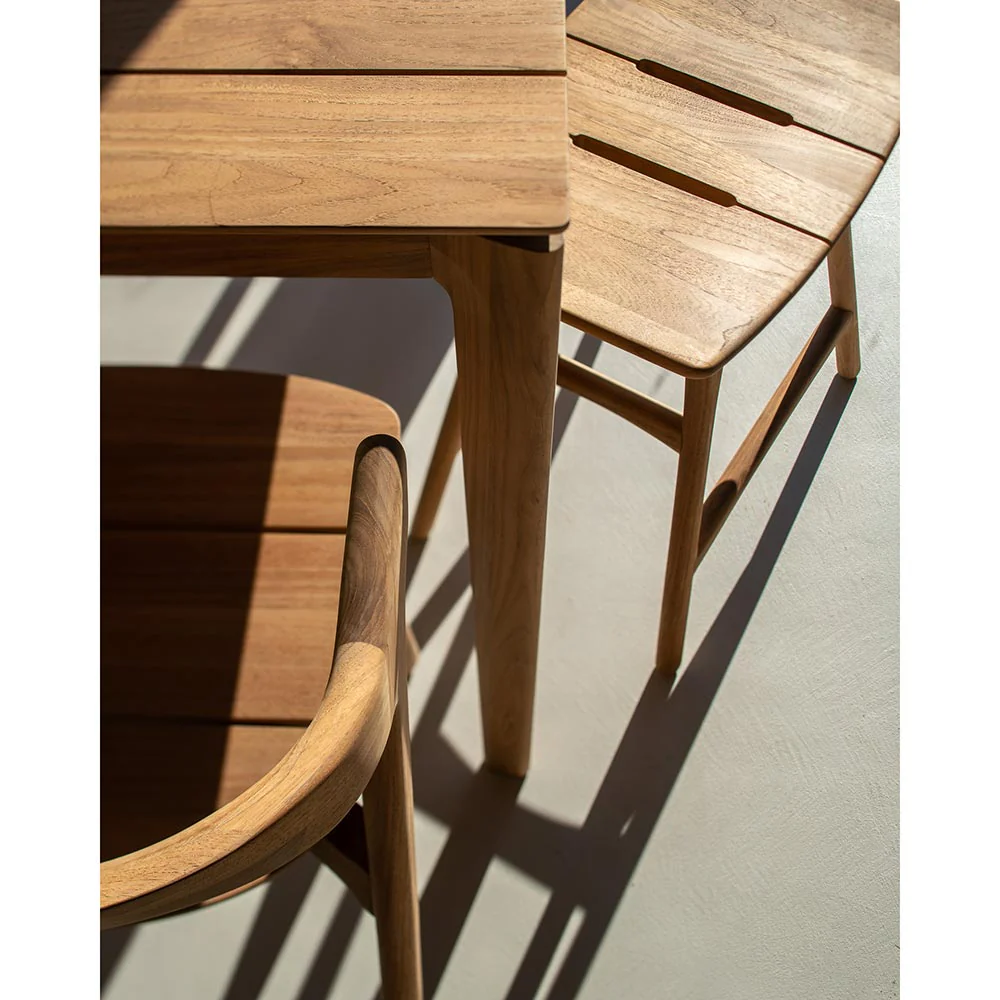 Osso Outdoor Stool - Teak - Image 6