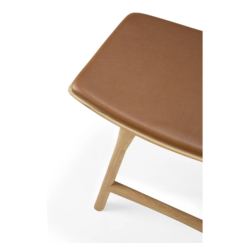 Osso Stool - Oak, Cognac Leather - Image 4