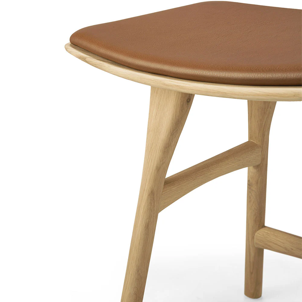 Osso Stool - Oak, Cognac Leather - Image 5