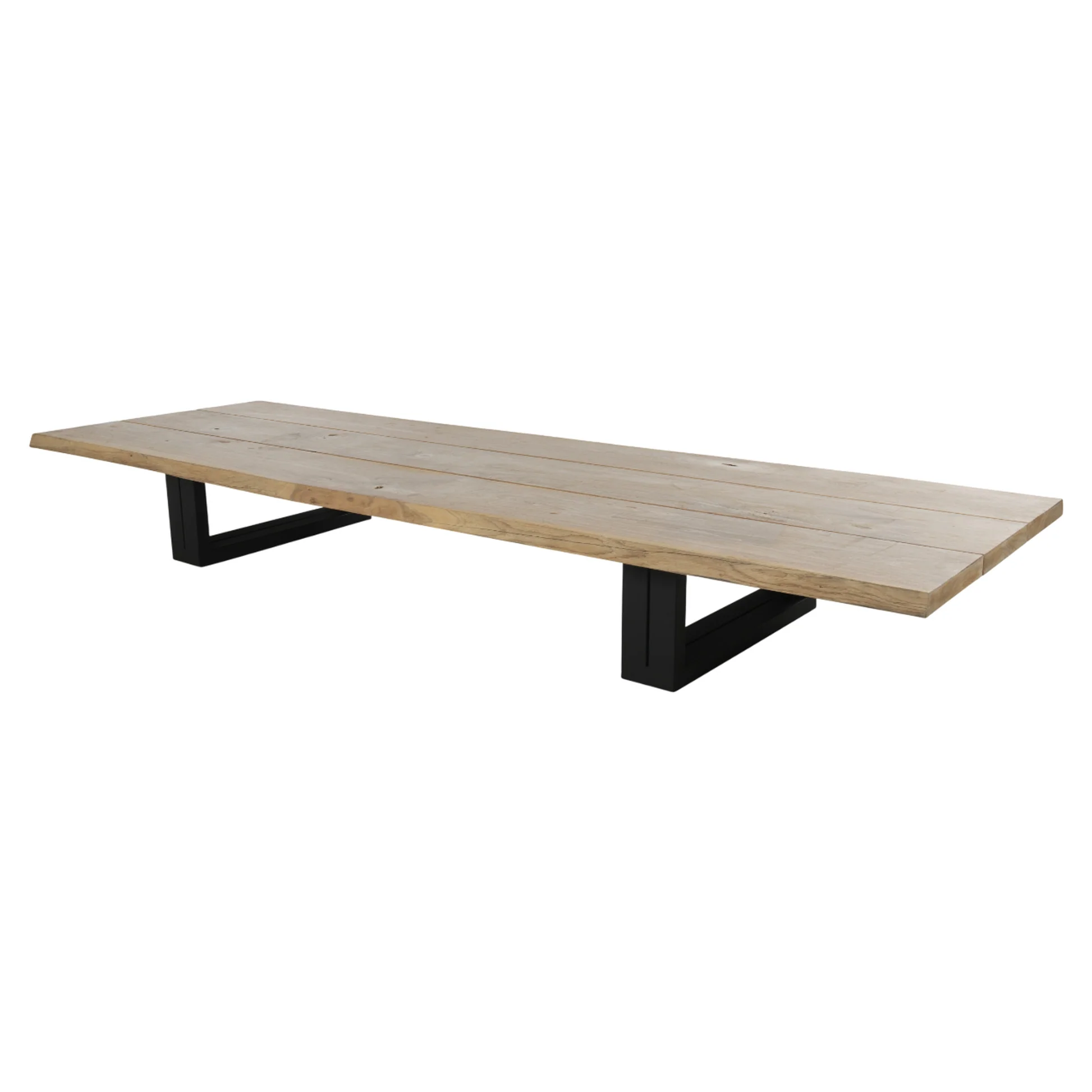 Otranto Coffee Table - Teak, Black Aluminum Base - Image 4