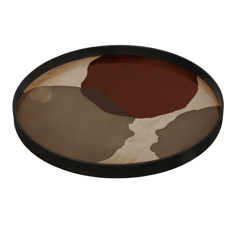 Overlapping Dots Glass Tray - Round, Large - Image 2