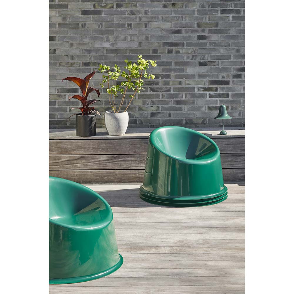 Panto Pop Outdoor Lounge Chair - Dark Green - Image 9