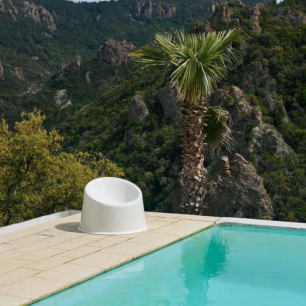 Panto Pop Outdoor Lounge Chair - White - Image 3