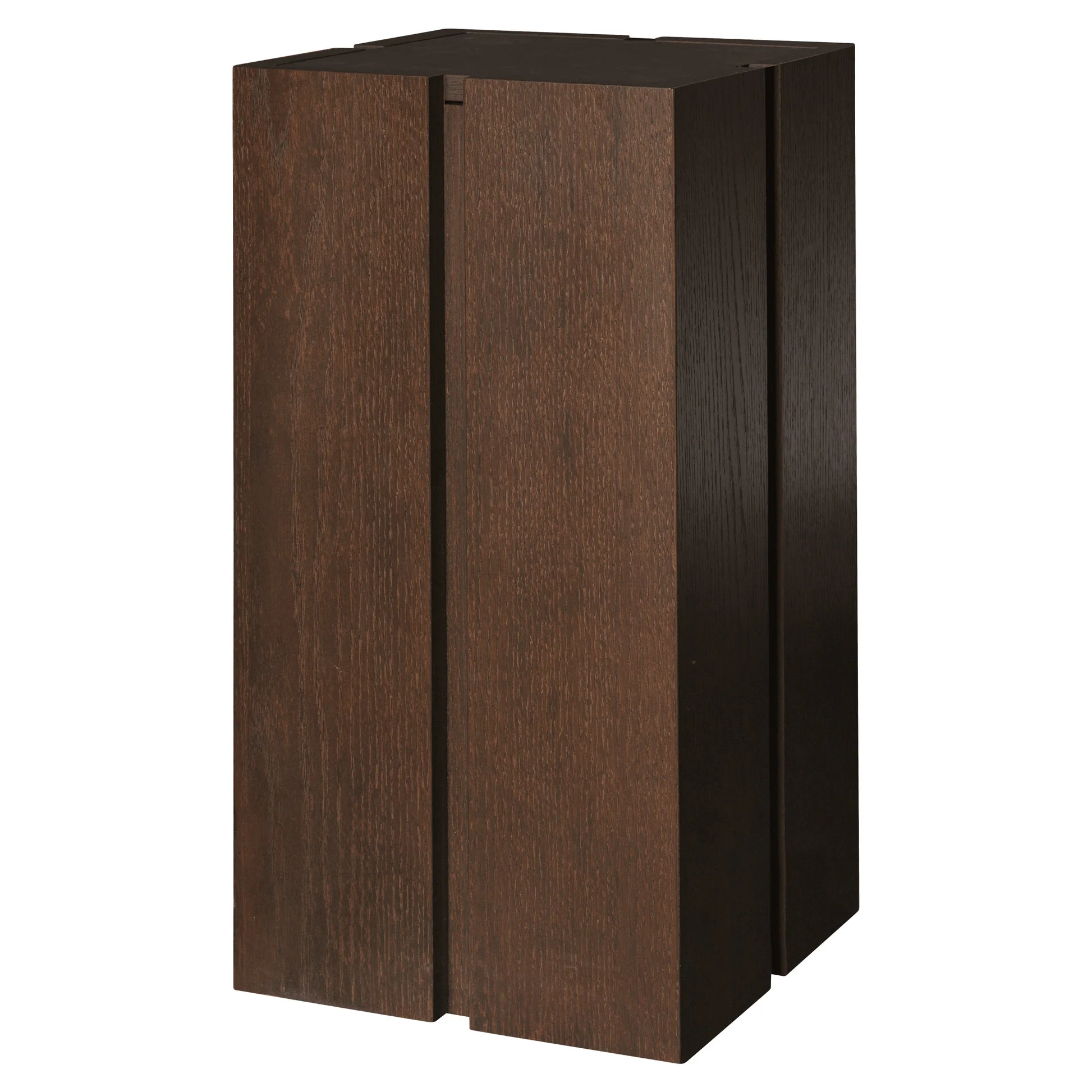 Parcel Pedestal - 23"H, Dark Stained Oak - Image 2