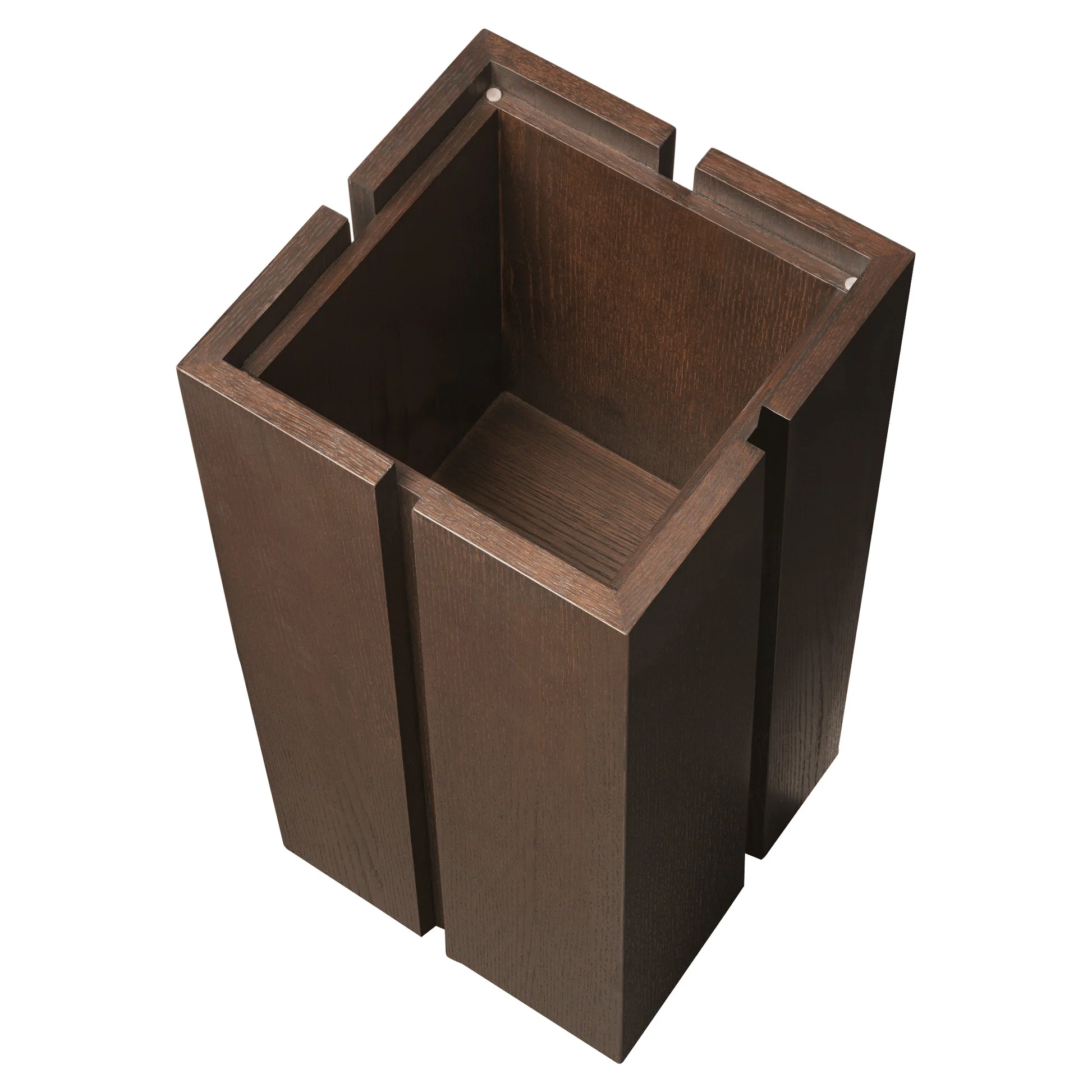 Parcel Pedestal - 23"H, Dark Stained Oak - Image 3